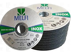 Kit 100 Disco Corte Extra Fino Inox 115 X 1,0 X 22,23 para Esmerilhadeira