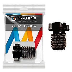 Kit 02 Resistência  6800W/220V Ducha Fame Ducha Kibanho 4T Fabricado pela Pratimix