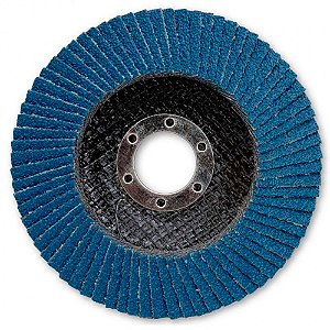 Disco Flap Zirconado 4 1/2 x 7/8" Gr 120 de Alto Rendimento no Desbaste de Superfícies Metálicas