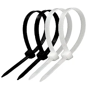 Kit 10.000 Abraçadeira de Nylon 2,5x150 mm Alta Resistência Proteção UV Uso Profissional