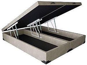 BASE CAMA BOX COM BAÚ SUEDE QUEEN
