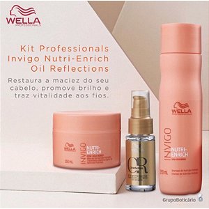 KIT WELLA PROFESSIONALS INVIGO NUTRI-ENRICH OIL REFLECTIONS (3 PRODUTOS)