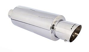 Abafador final esportivo em inox Luzian LA09 SHARK saída de 3,5"