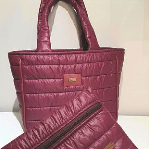 Bolsa Puffer - Bordô