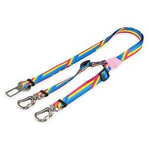 Cinto de Segurança Duplo para Cachorros Bells Rose Mood Pet