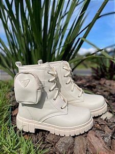 Bota Off White Infantil Feminina