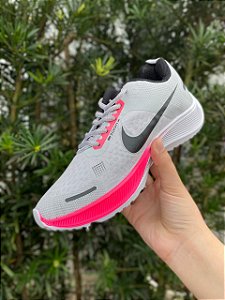 Tênis Esportivo Cinza e Rosa Adulto e Juvenil