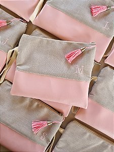 Nécessaire Slim em Linho Personalizada