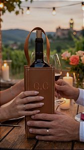 Porta vinho personalizado- Bordado