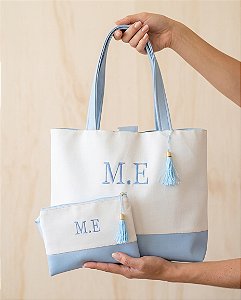 Bolsa e Nécessaire de Praia Personalizada em Sintético/LAURA