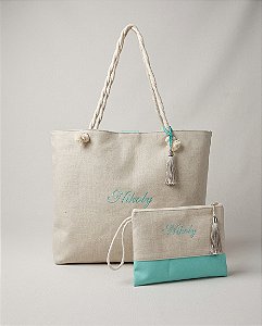 Bolsa e Nécessaire de Praia Personalizada em Sintético/FABI