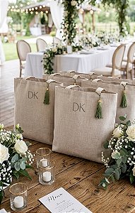 Bag em linho personalizada c/Bordado -