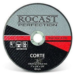 DISCO DE CORTE METAL 7 178x3,2 mm ROCAST