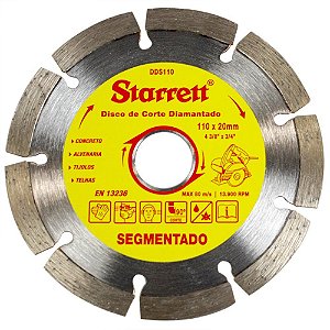 DISCO DIAMANTADO SEG 110MM STARRETT