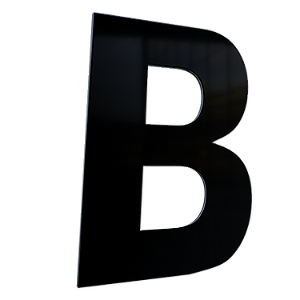 LETRA 127MM PRETO - B - METALMIDIA