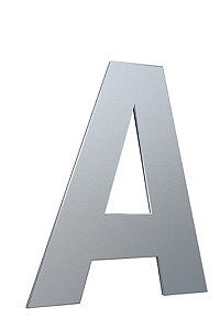 LETRA 127MM PRATA ESCOVADO - A - METALMIDIA