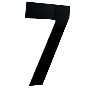 NUMERO 130MM PRETO - 7 - METALMIDIA