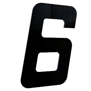 NUMERO 130MM PRETO - 6 - METALMIDIA