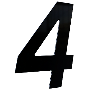 NUMERO 130MM PRETO - 4 - METALMIDIA