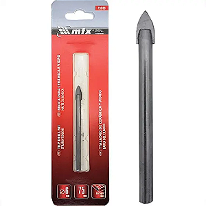 BROCA PARA CERAMICA E VIDRO 6MM HASTE CILINDRICA - MTX