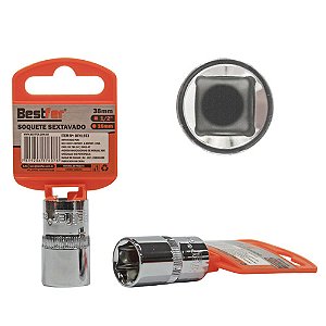 SOQUETE 1/2" SEXTAVADO 16MMX38MM - BESTFER