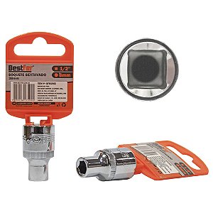 SOQUETE 1/2" SEXTAVADO 8MMX38MM - BESTFER