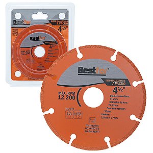 DISCO DIAMANTADO P/METAL 4" 1/2" - BESTFER