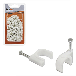 FIXADOR P/CABO COAXIAL 8MM 100PCS - BESTFER