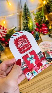 Card de Natal com Chocolate Cacau Show - 10 unidades