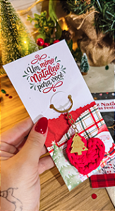 Chaveiro Coração do Natal - 10 unidades