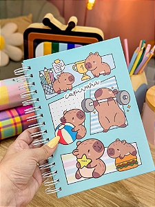 Caderno Capivara Azul