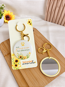 Chaveiro Espelho Setembro Amarelo 58 mm – 10 unidades