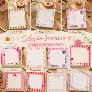 Bloquinho 9x9 cm Personalizado – Coleção Preciosa