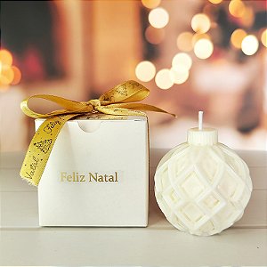 Vela decorativa Bola de Natal Capadócia - sem aroma | Coleção de Natal - Símbolos