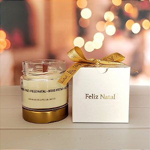 Vela Aromática Jasmin com desejos natalinos | Coleção de Natal - Simbolos