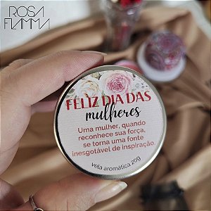 Mini Vela Personalizada - Latinha Com Saquinho de Organza - 20g