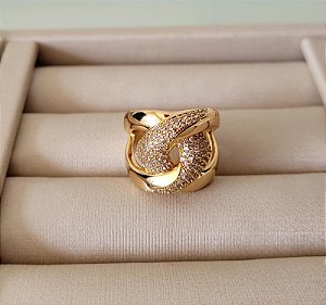 Anel Entrelace Mix Cravejado