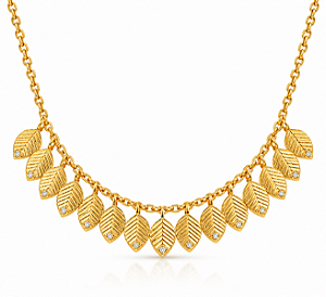 Colar Folhas Luxo