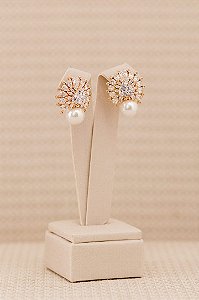 Brinco Pérola Stones Luxo