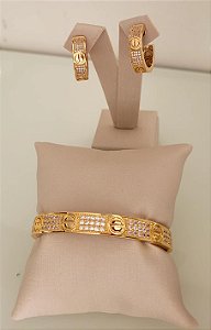 Bracelete Grosso Cravejado