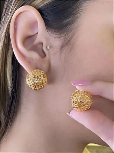 Brinco Esferas Cravejadas Gota