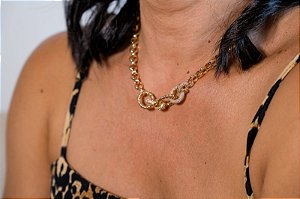 Colar Elos Twisted Cravejado