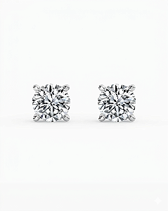 Brinco Solitário Clássico Moissanite Luxo 0.87 ct