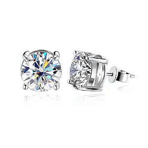 Brinco Solitário Clássico Moissanite Luxo 2.42 ct