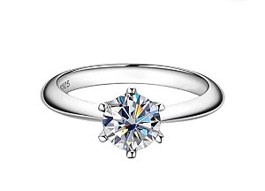 Anel Regulável Moissanite 1.2 ct