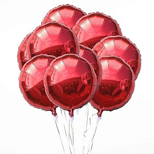 Balão Metalizado liso Redondo 18" Pol.