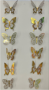 ENFEITE BORBOLETA DECORATIVA C/12