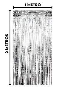 Cortina Decorativa Metalizada 2x1
