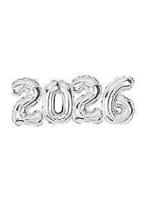 KIT BALÃO 2026 PRATA - 15CM