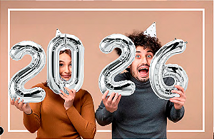 BALÃO METALIZADO NÚMERO  CHAMPANHE 16" POLEGADAS 40CM - 1UN